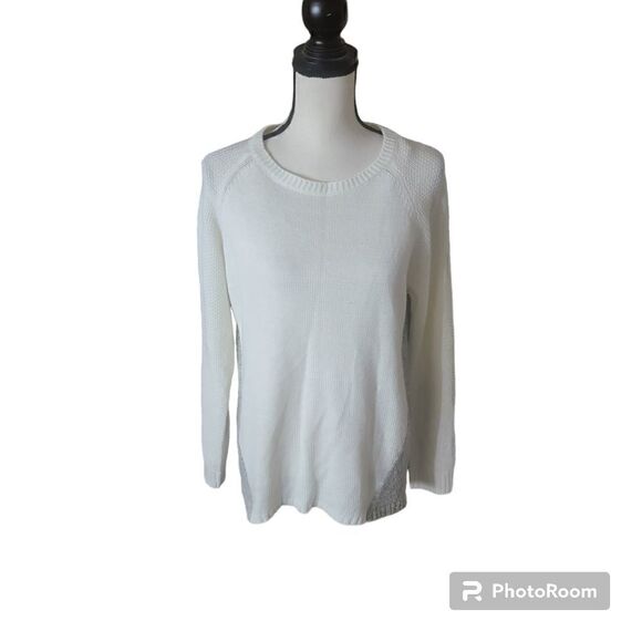 Ten-Sixty Sherman Mixed Media Sweater with Zipper Detail. Size L. - Picture 1 of 9